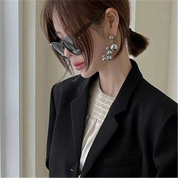 Zara Silver Ball Mercury Grapes Earrings How Edge NYC feels celebrating NY - Picture 9 of 15